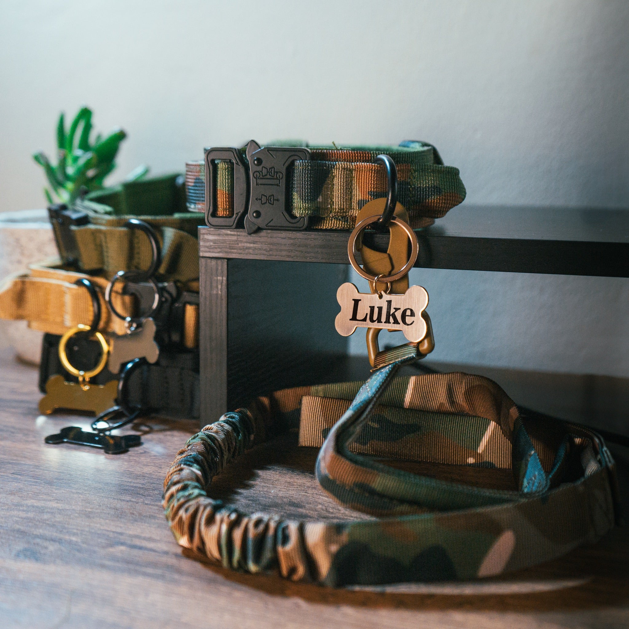 Combo collar tactico camuflaje